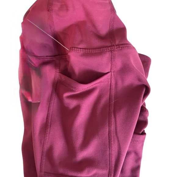 Gaiam Black Leggings Large Yoga Om Hi-Rise Sz L Moisture Wicking Pockets - Picture 2 of 5